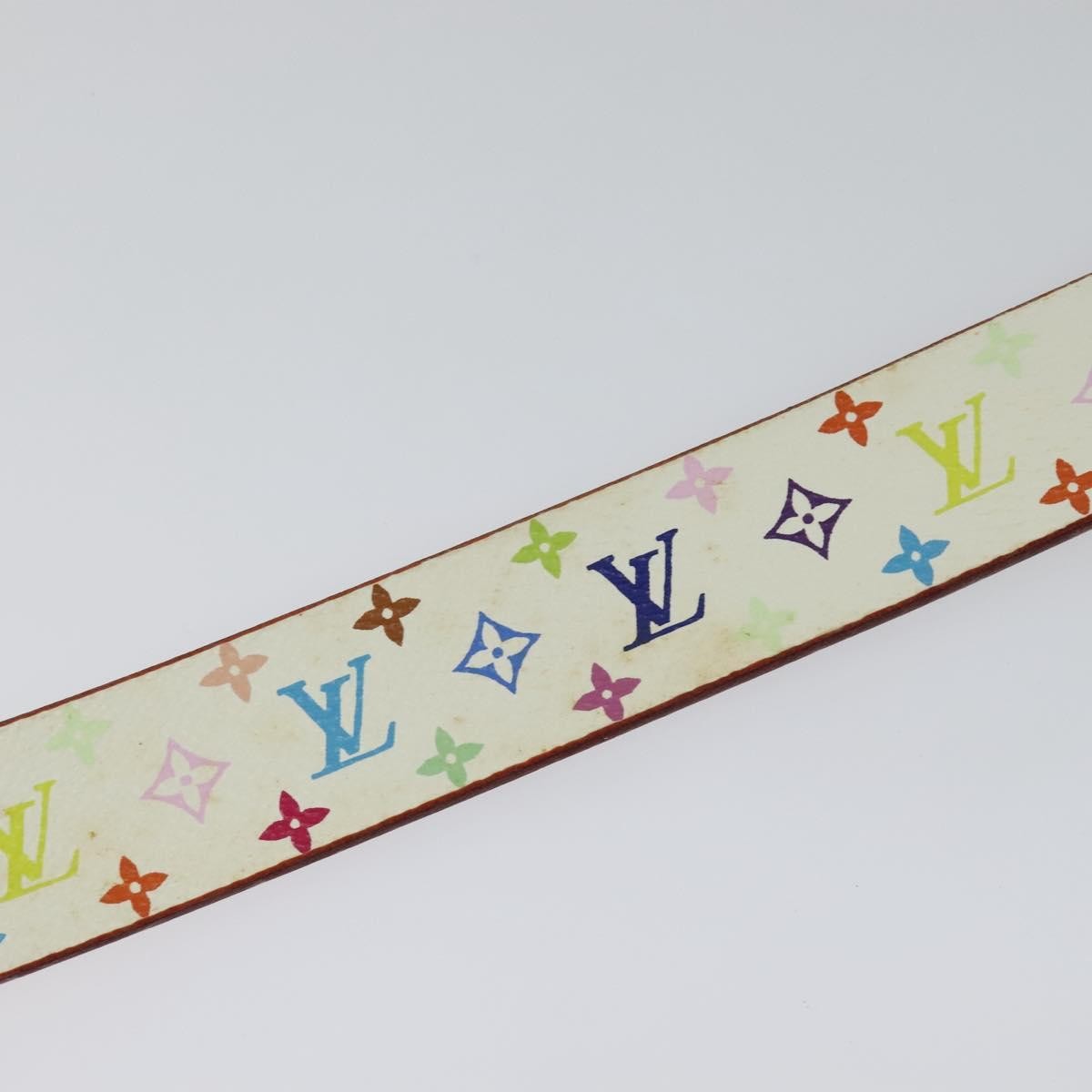 Louis Vuitton LOUIS VUITTON Monogram Multicolor Ceinture Carre Belt White M9270U LV Authentic MY153 Bag