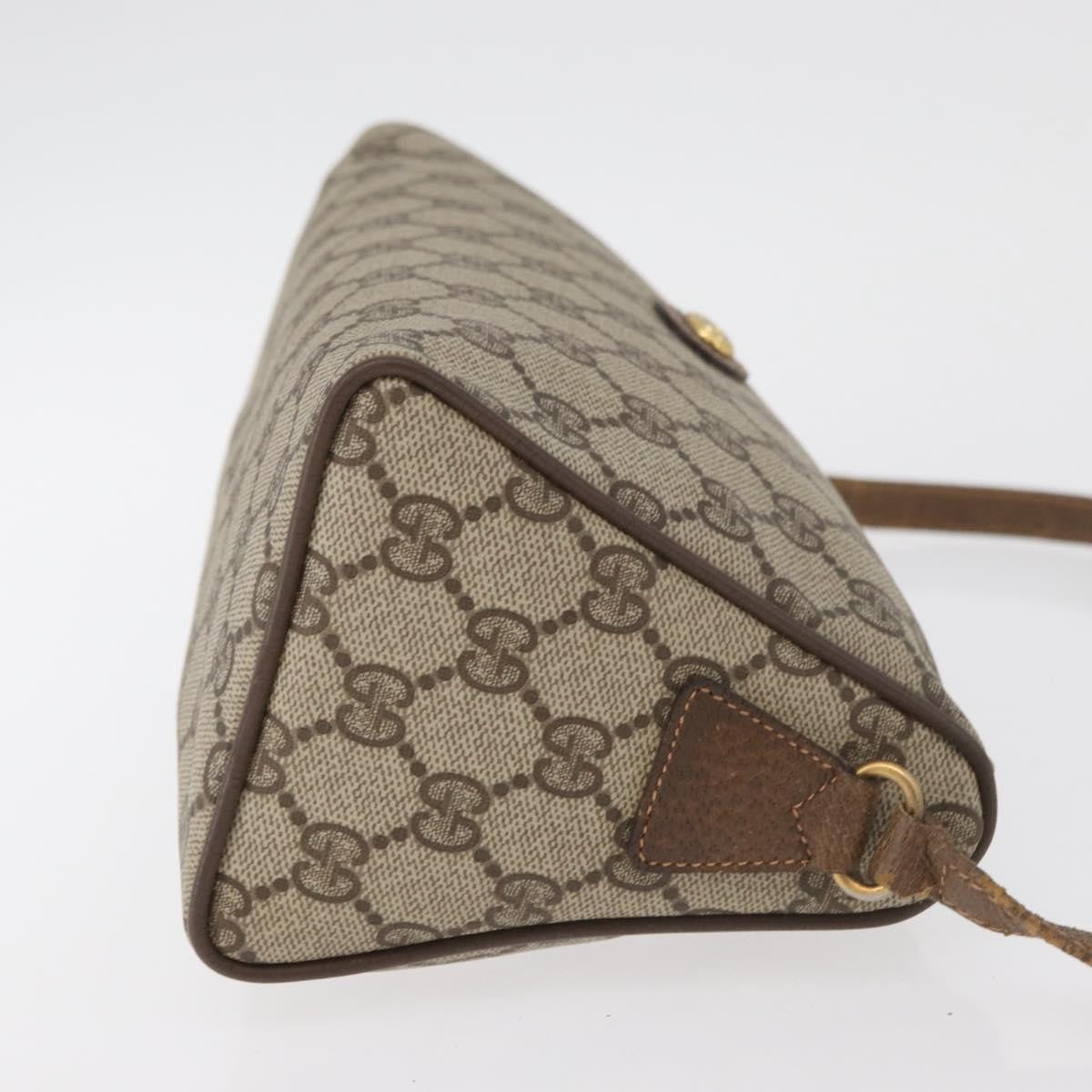 Gucci GUCCI GG Supreme Shoulder Bag PVC Beige Gold 89 02 086 Authentic BA12793