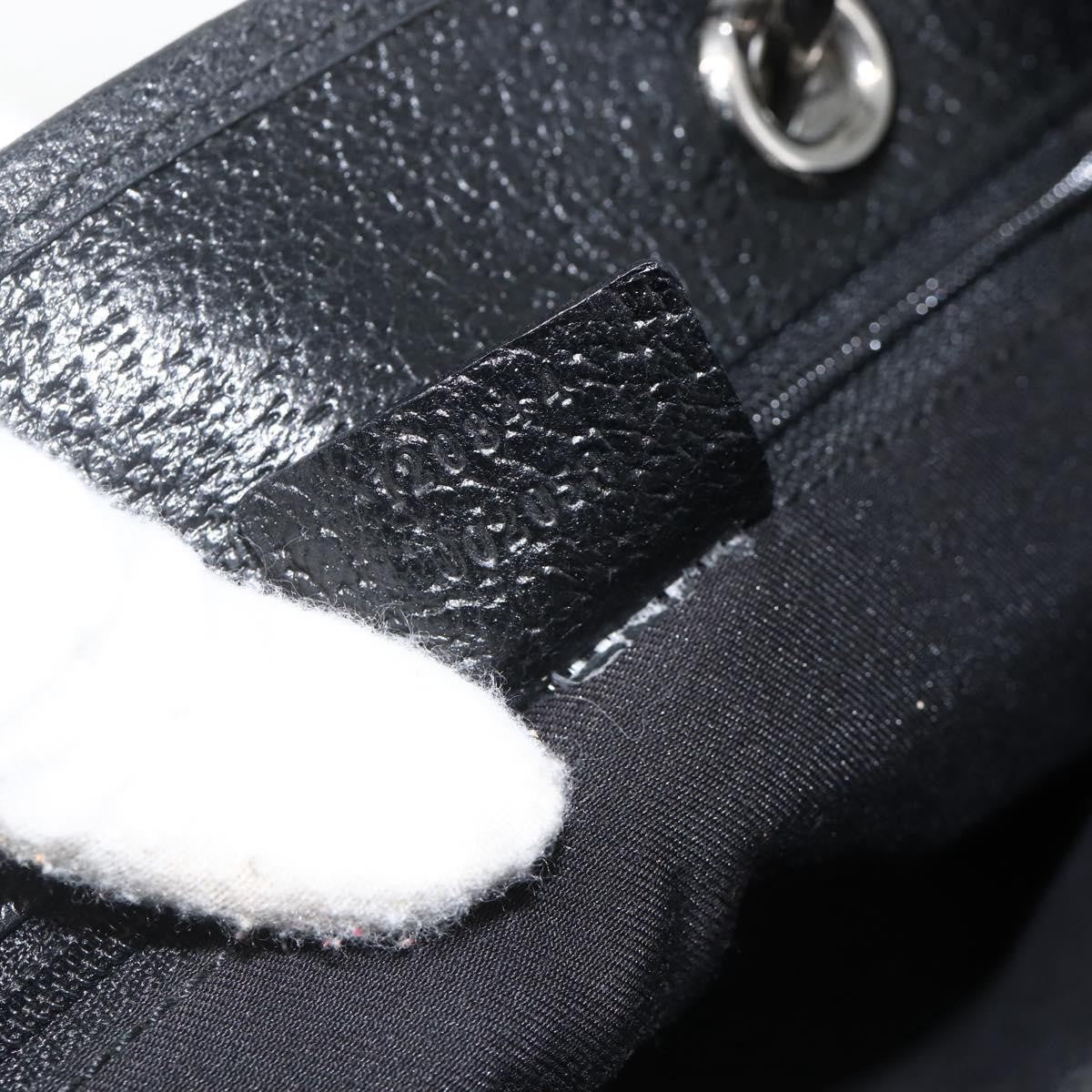 Gucci GUCCI GG Canvas Hand Bag Black Silver 120844 Authentic BA11644