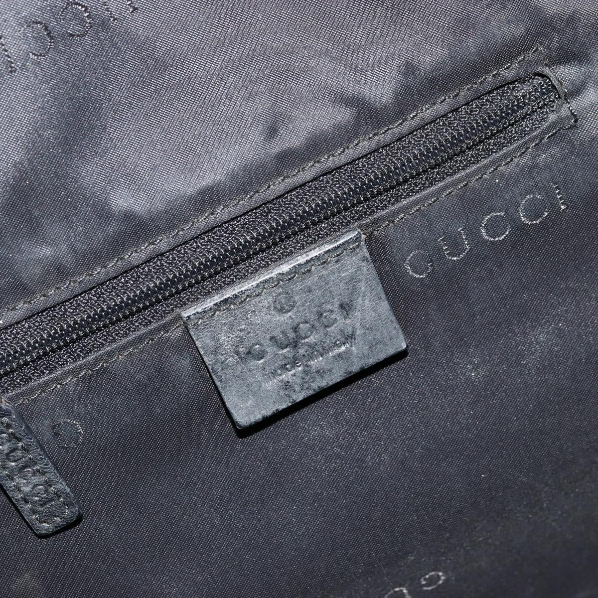 Gucci GUCCI Shoulder Bag Nylon Black Silver 001 1955 3444 Authentic 175342