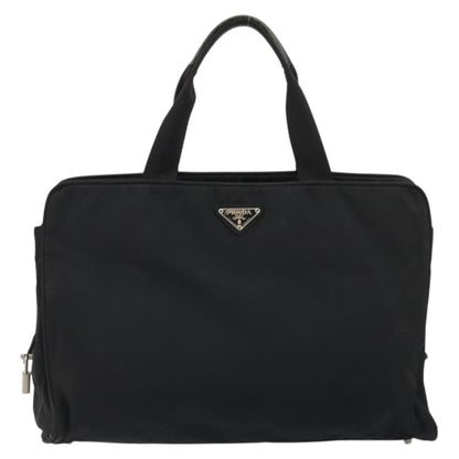 Prada PRADA Hand Bag Nylon Black Silver Authentic 175692