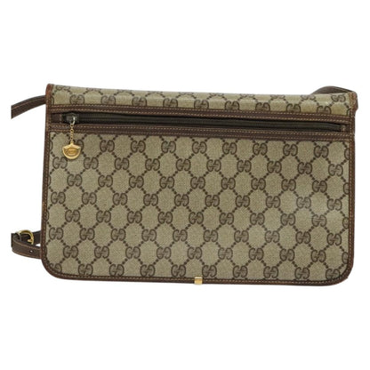 Gucci GUCCI GG Supreme Shoulder Bag PVC Beige Gold 004 904 0671 Authentic ep10822