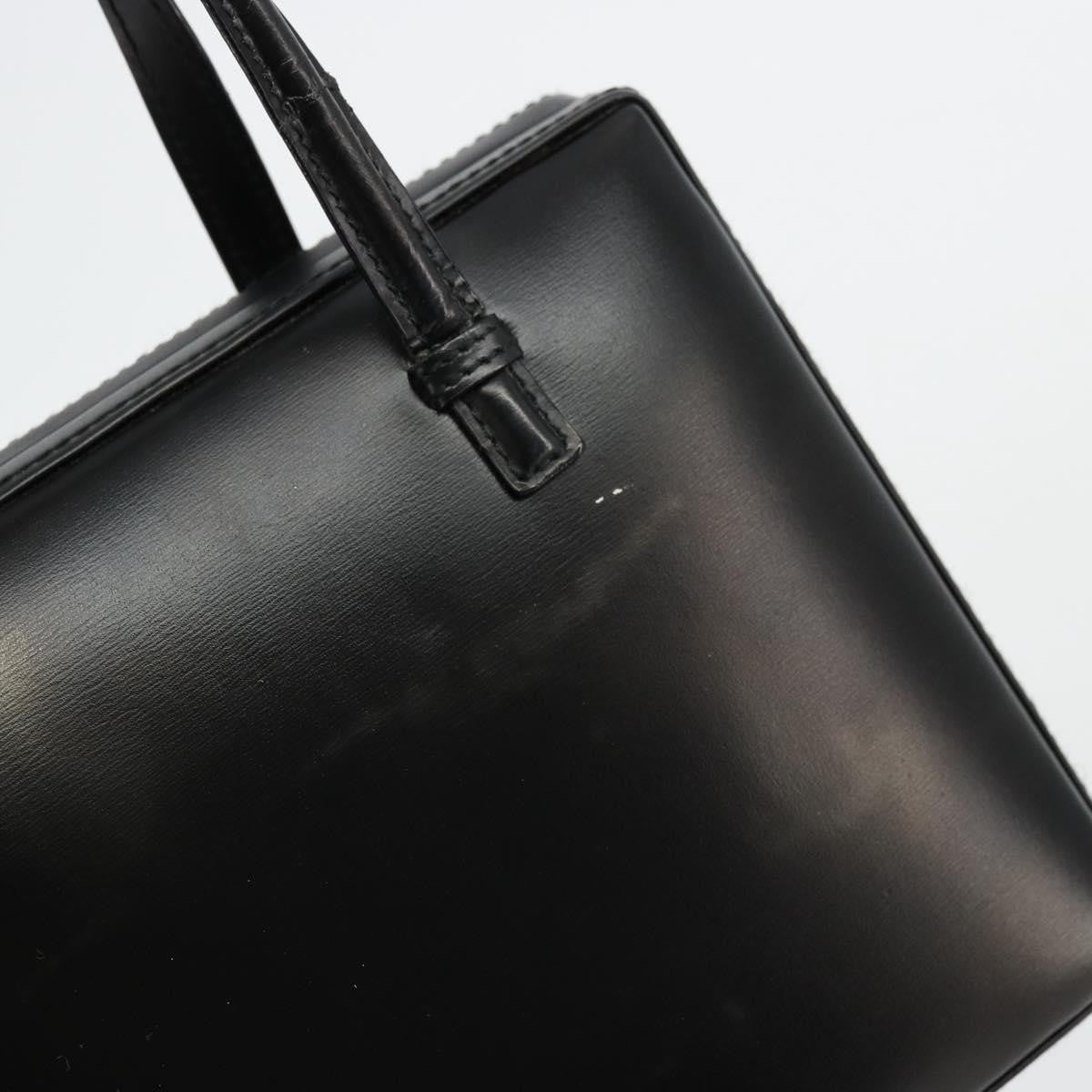 Loewe LOEWE Hand Bag Leather Black Gold Authentic bs34657