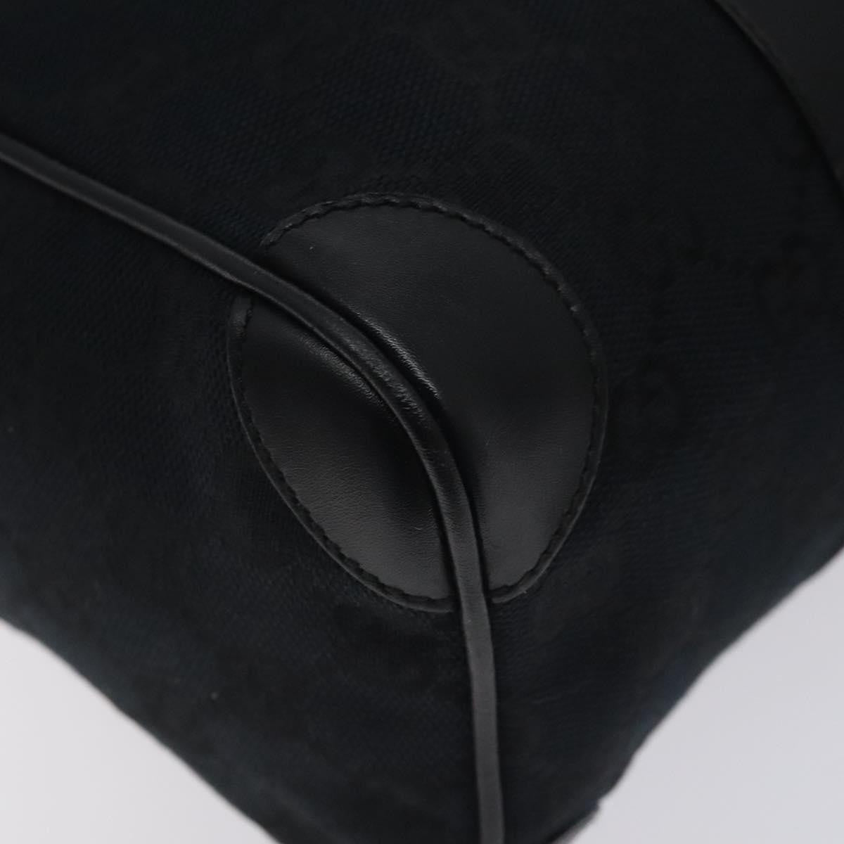 Gucci GUCCI GG Canvas Sherry Line Hand Bag Black Silver 000 0851 00221 Authentic am8716
