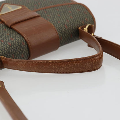 Saint Laurent SAINT LAURENT Hand Bag Coated Canvas 2way Khaki Gold Authentic bs34511