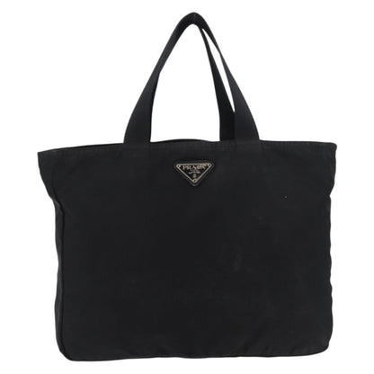 Prada PRADA Tote Bag Nylon Black Silver Authentic bs29615