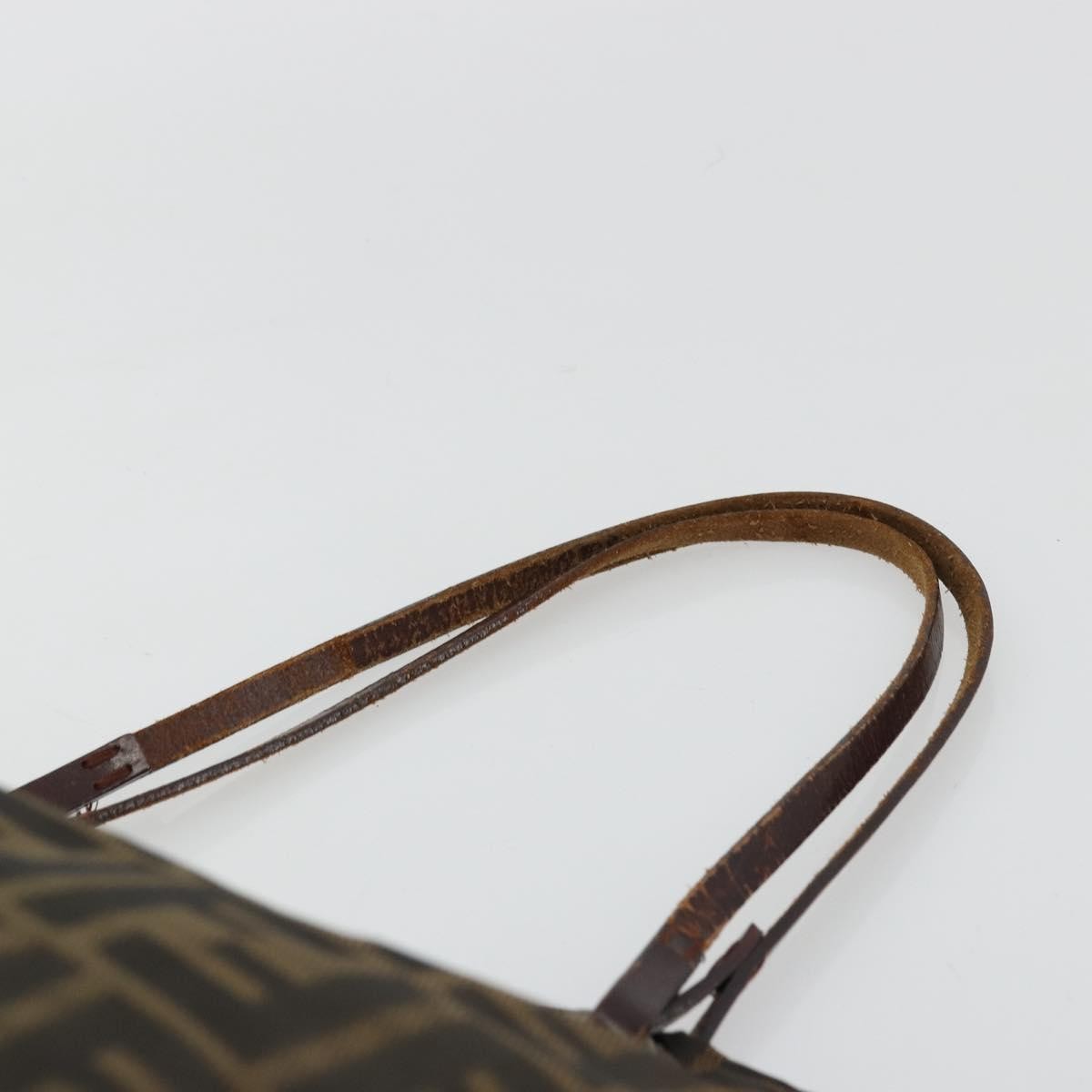 Fendi FENDI Zucca Canvas Tote Bag Brown Black Authentic 175192