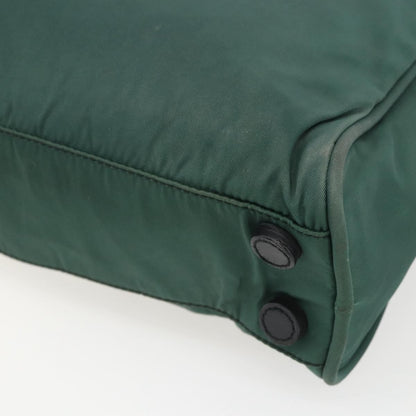 Prada PRADA Hand Bag Nylon Green Silver Authentic 154193