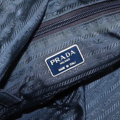 Prada PRADA Shoulder Bag Nylon Navy Gold Authentic 151665