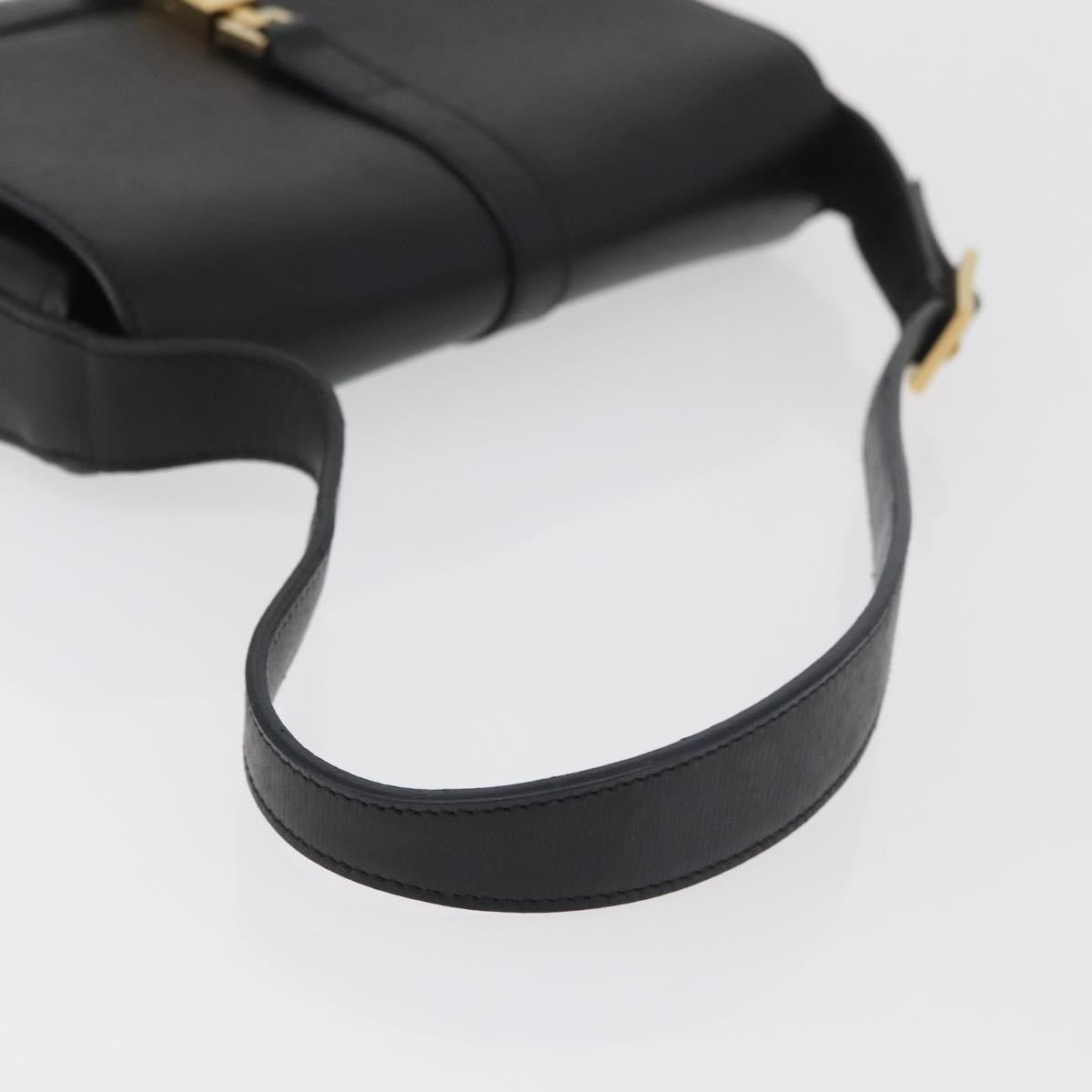 Gucci GUCCI Jackie Shoulder Bag Leather Black Gold 001 3824 Authentic yk20433