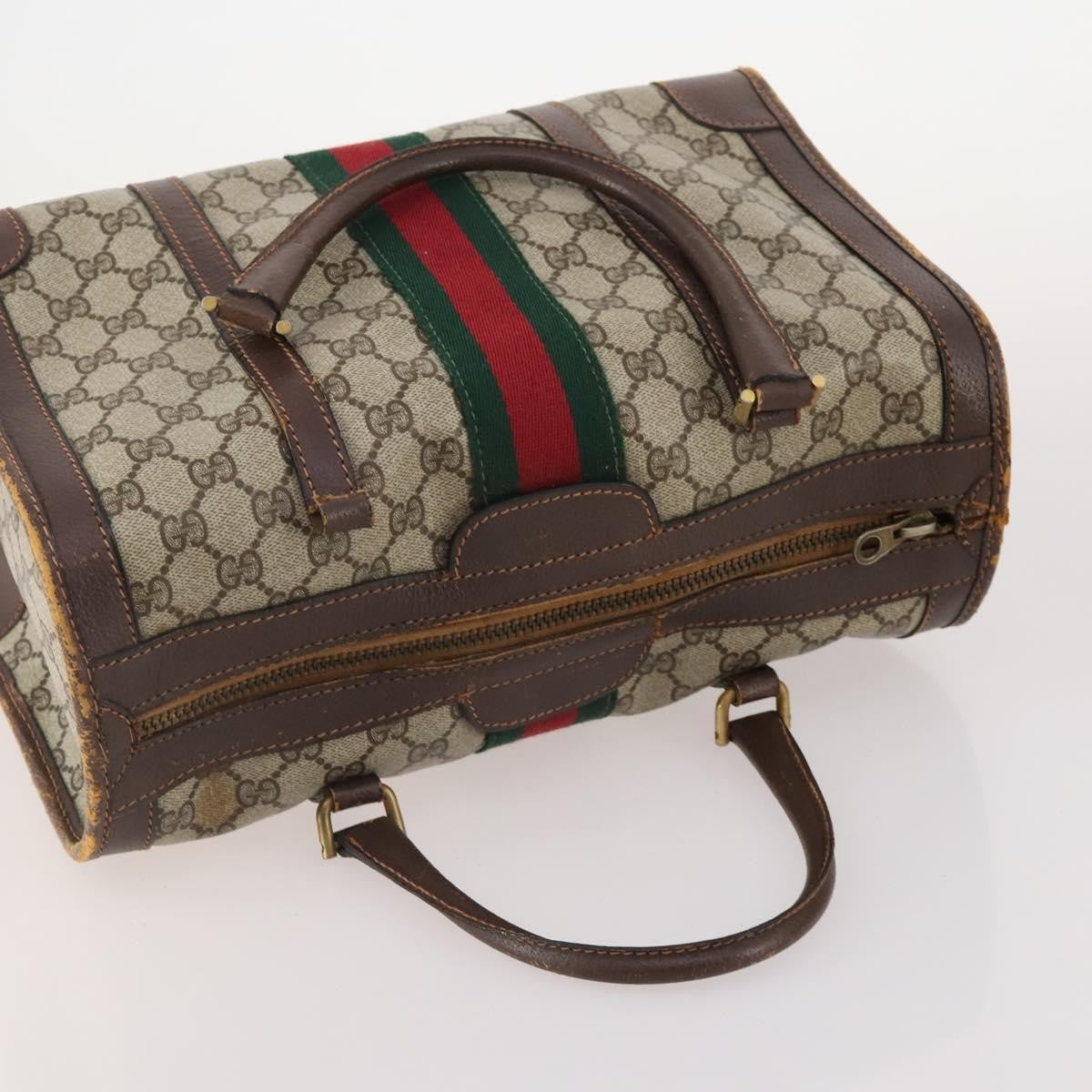 Gucci GUCCI GG Supreme GG Crystal Hand Bag PVC 3 Set Beige Authentic 174861