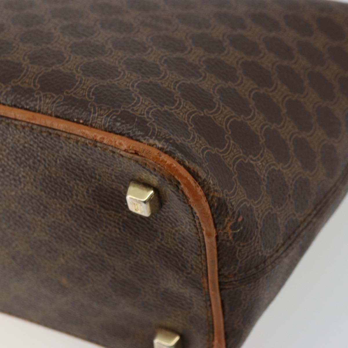 Celine CELINE Macadam Canvas Shoulder Bag PVC Leather Brown Gold Authentic bs34810
