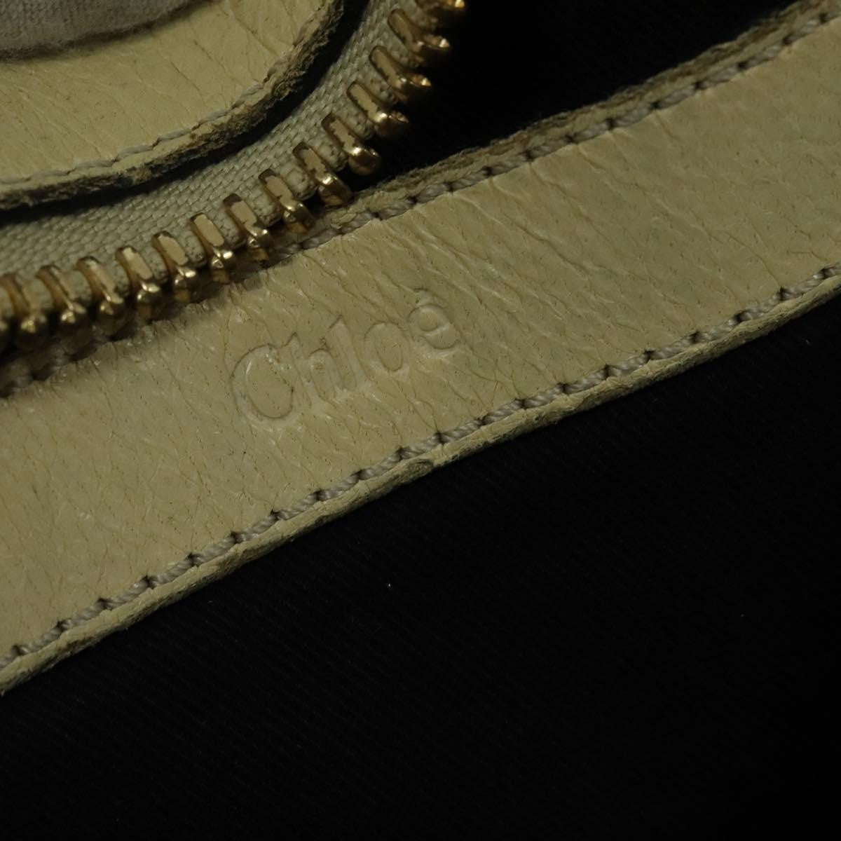 Chloé Chloé Chloe Etel Hand Bag Leather 2way Ivory Gold Authentic 138190