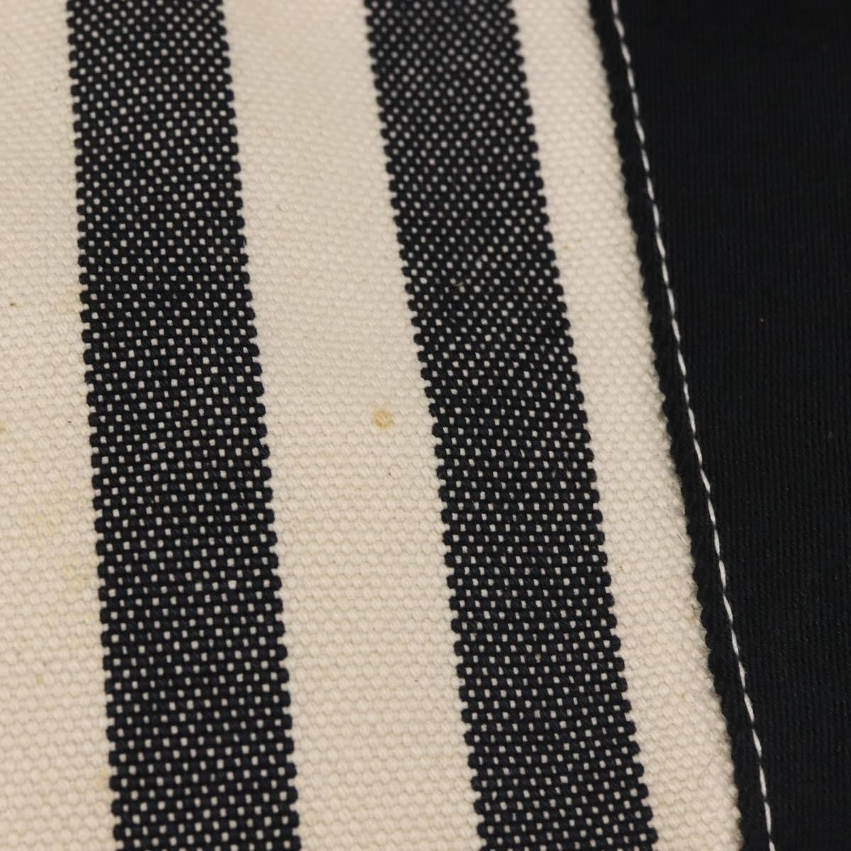 Hermès Hermès HERMES Cannes PM Hand Bag Canvas White Black Authentic hk3009