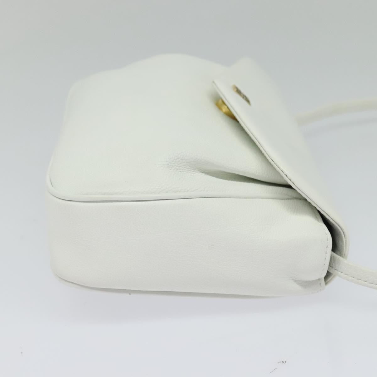 Givenchy GIVENCHY Shoulder Bag Leather White Gold Authentic MY255