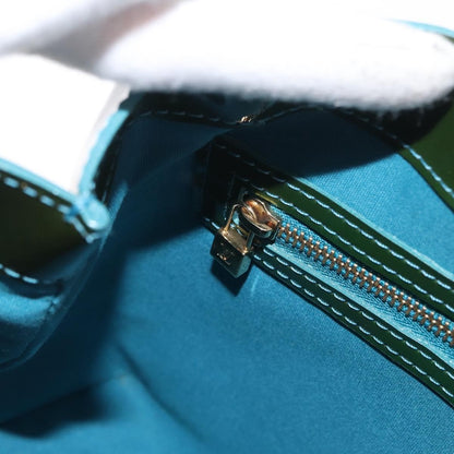 Louis Vuitton LOUIS VUITTON Monogram Vernis Wilshire PM Bag Blue Lagon M91724 LV Authentic bs33564