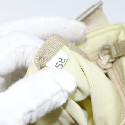 Prada PRADA Shoulder Bag Nylon Ivory Silver Authentic 146915