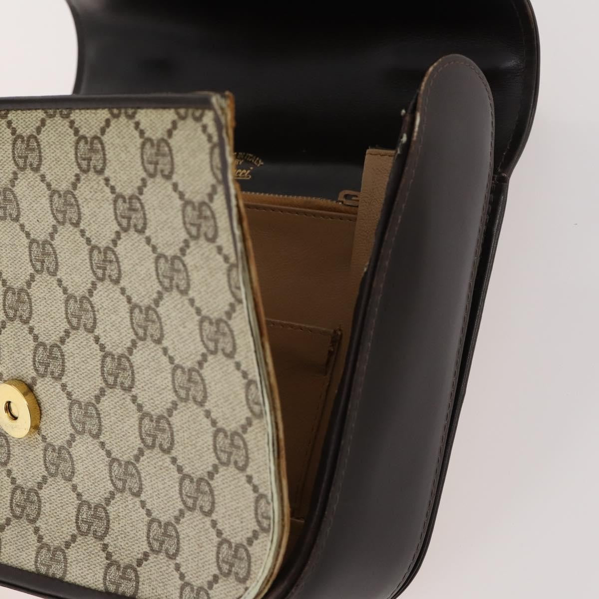 Gucci GUCCI GG Supreme GG Crystal GG Canvas Bag PVC 4 Set Navy Beige Authentic YKZ424