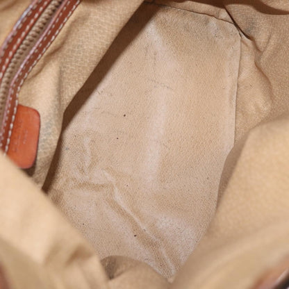 Celine CELINE Macadam Canvas Shoulder Bag PVC Leather Brown Gold Authentic 162040