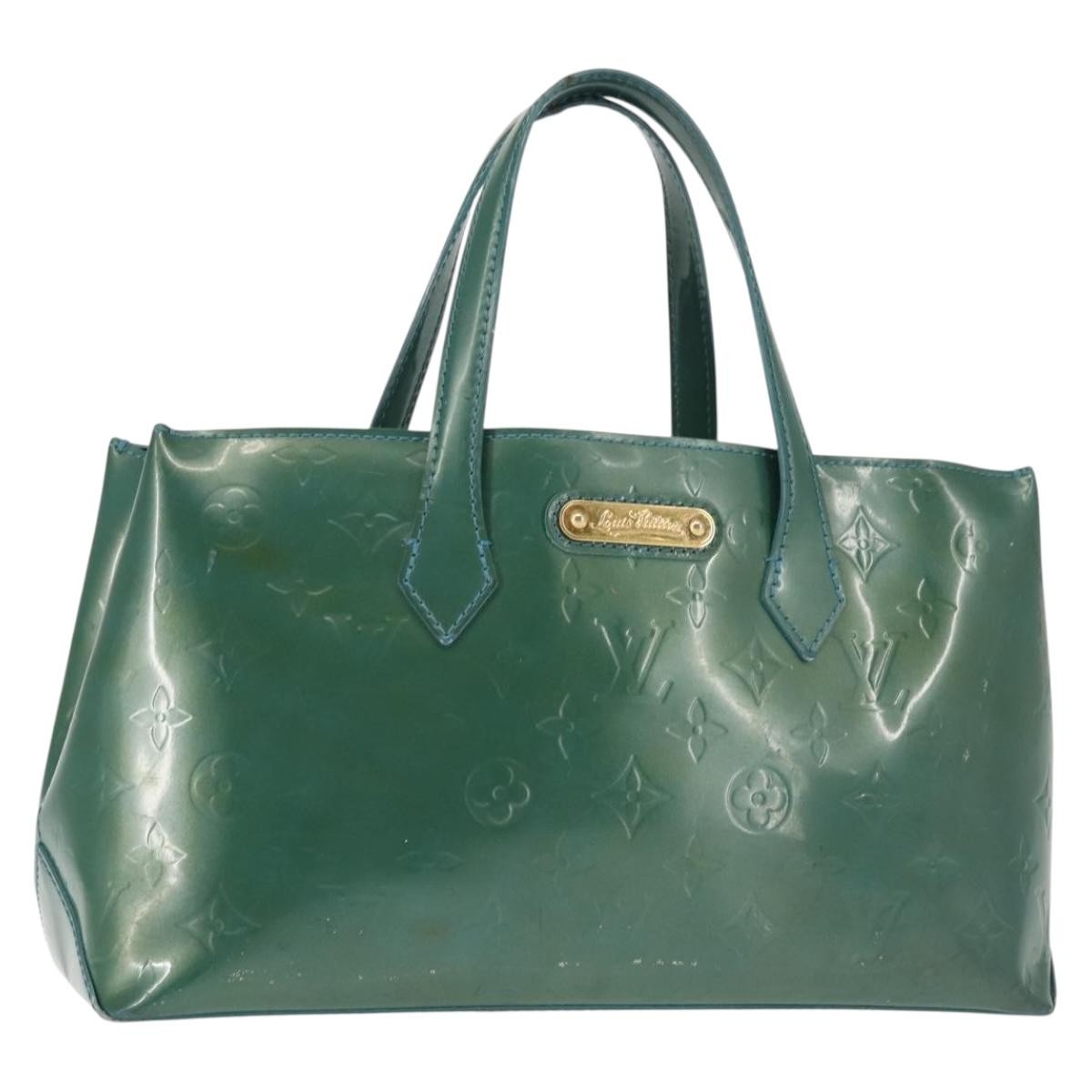 Louis Vuitton LOUIS VUITTON Vernis Wilshire Boulevard Bag Blue galatic M93646 LV Authentic BA6406