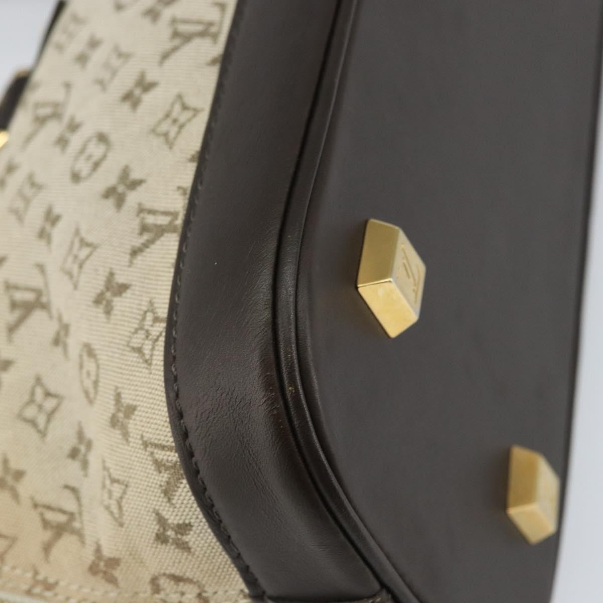 Louis Vuitton LOUIS VUITTON Monogram Mini Alma Ron Hand Bag Khaki M92206 LV Authentic 158341