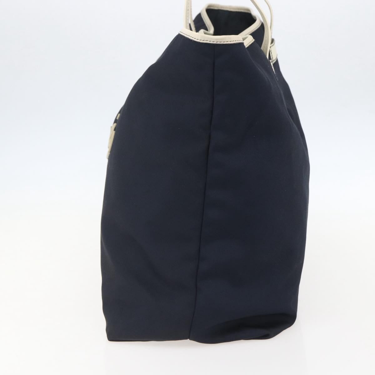 Gucci GUCCI Tote Bag Nylon Navy Silver 169943 Authentic fm4956