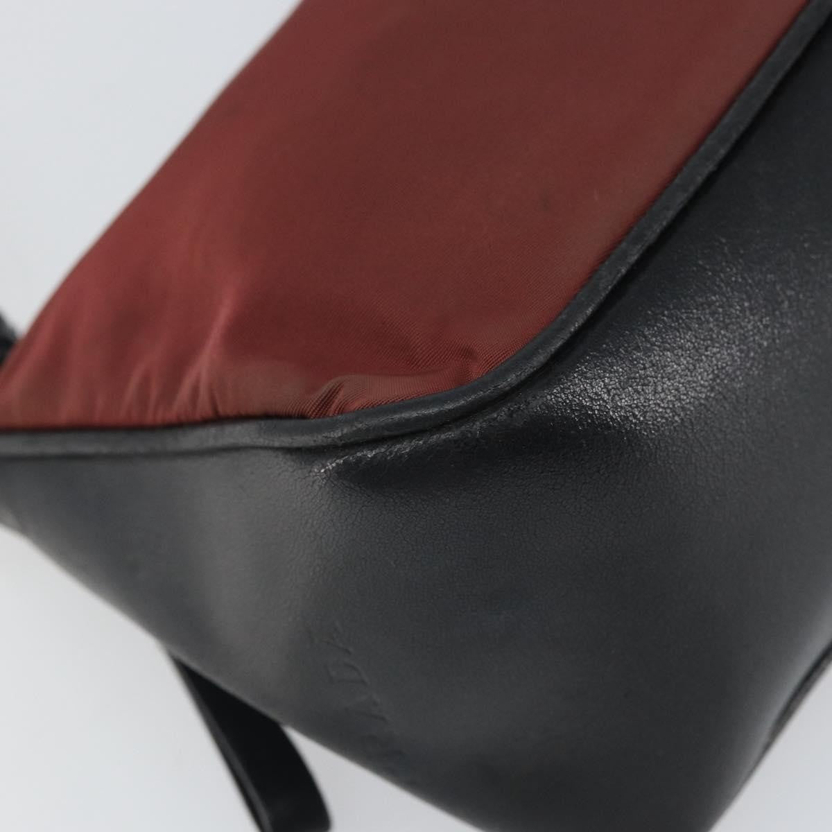 Prada PRADA Shoulder Bag Nylon Red Silver Authentic ep12904