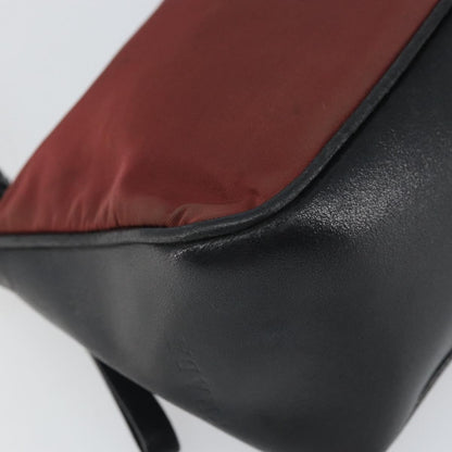 Prada PRADA Shoulder Bag Nylon Red Silver Authentic ep12904