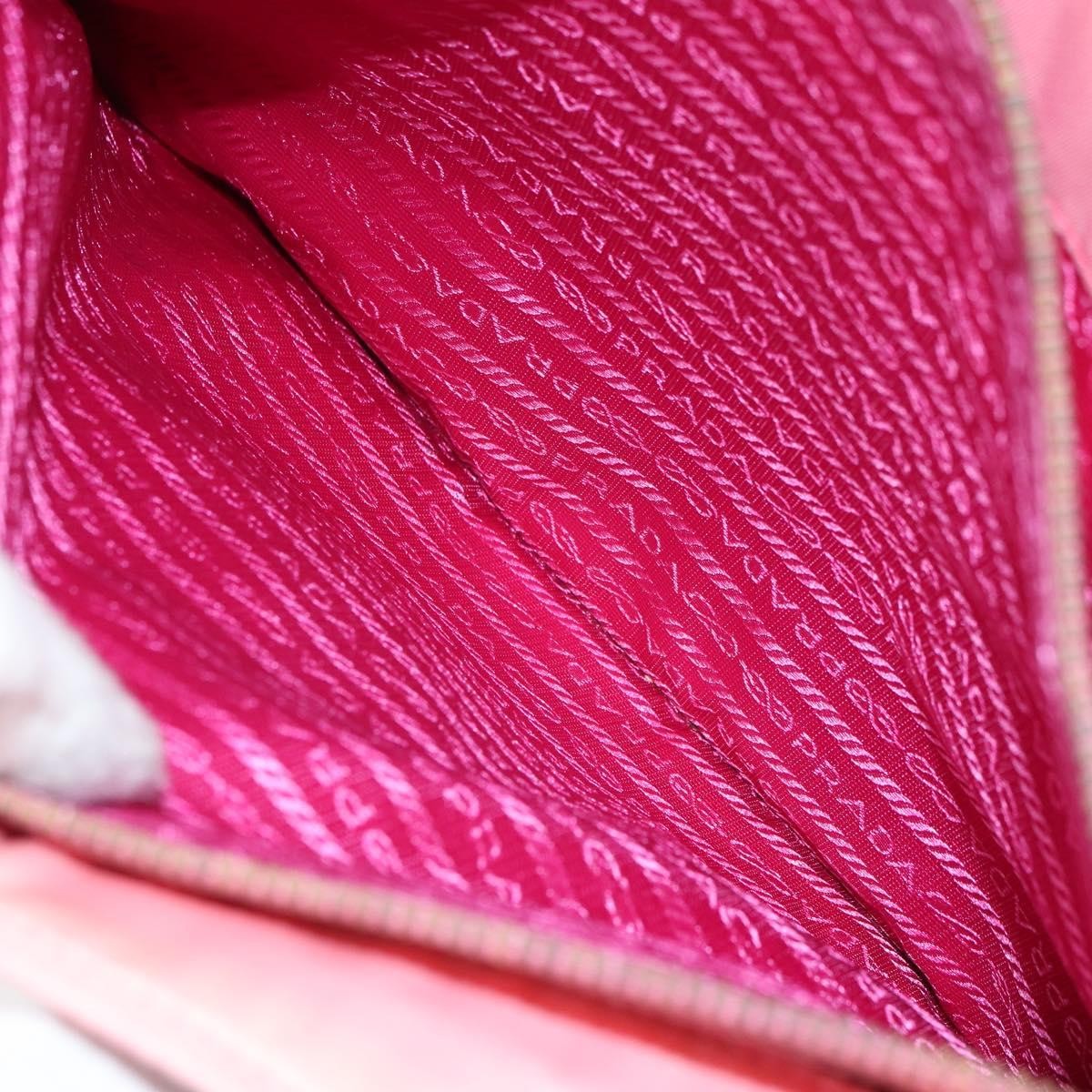 Prada PRADA Tote Bag Nylon Pink Gold Authentic 161648