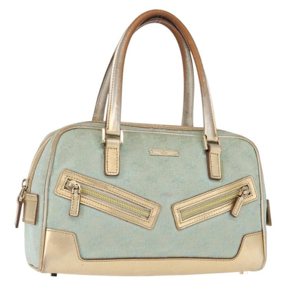 Gucci GUCCI GG Canvas Hand Bag Peppermint Gold 000 0852 Authentic 146975