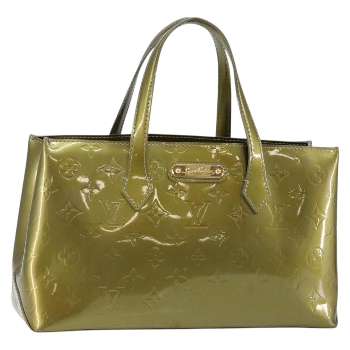 Louis Vuitton LOUIS VUITTON Monogram Vernis Wilshire PM Bag Gris Art Deco M91627 Authentic 146474