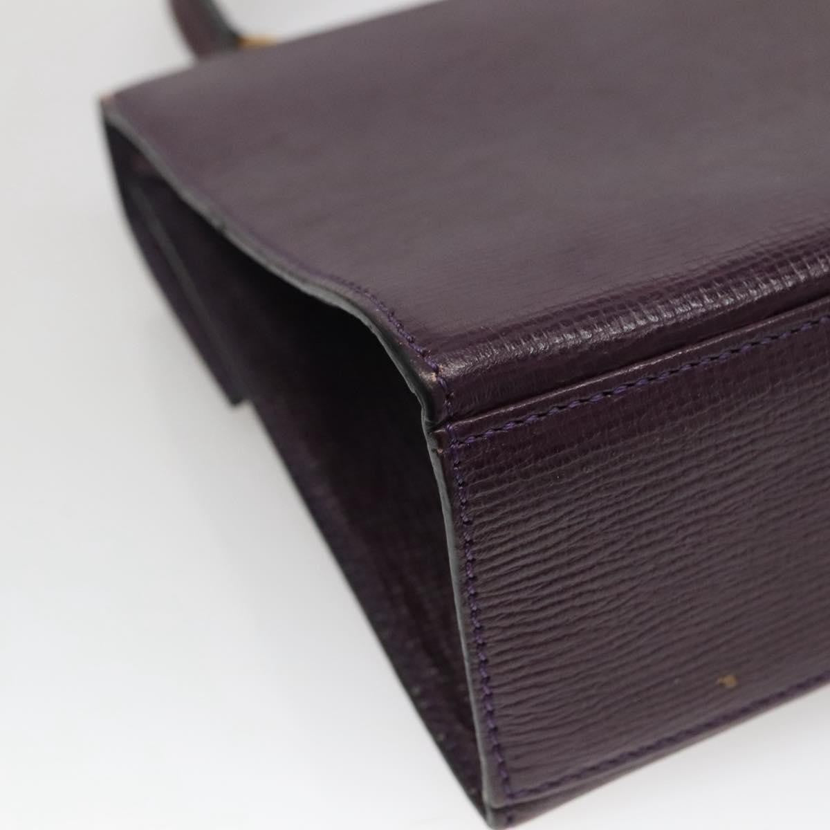 Celine CELINE Hand Bag Leather Purple Authentic 114282