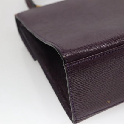 Celine CELINE Hand Bag Leather Purple Authentic 114282