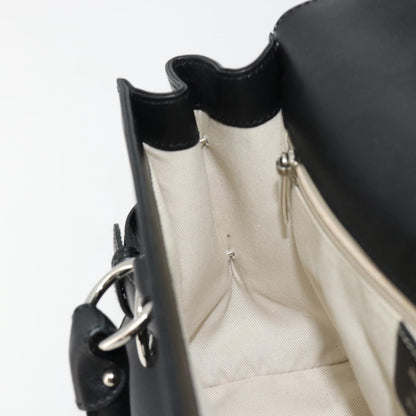 Salvatore Ferragamo Salvatore Ferragamo Gancini Hand Bag Leather Black Silver Authentic 180592