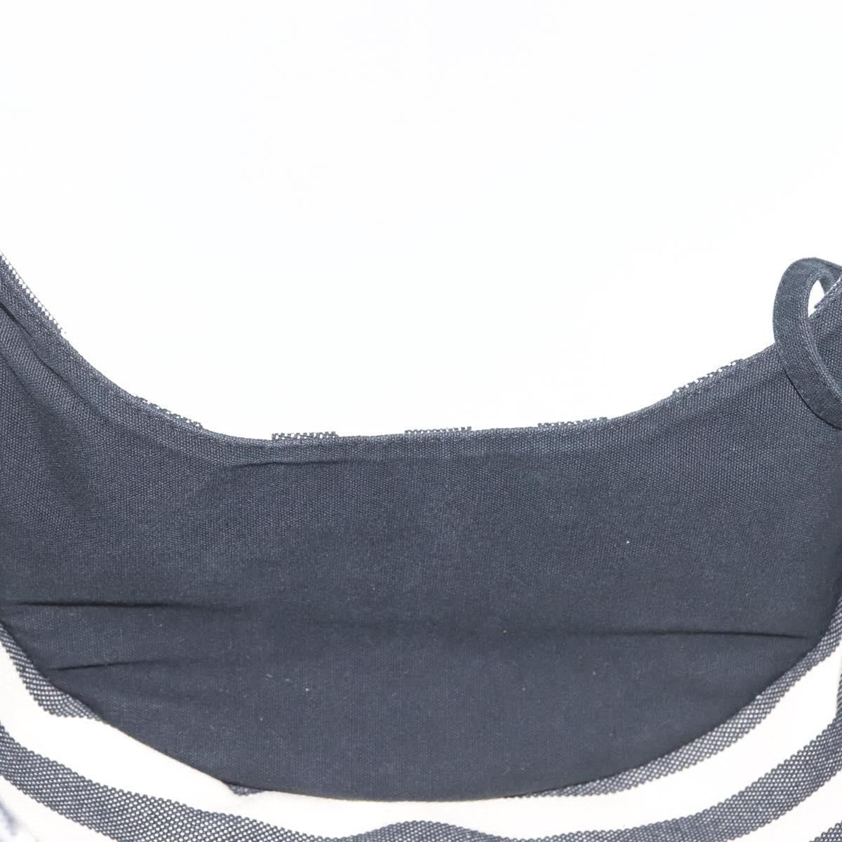 Hermès Hermès HERMES Cannes PM Hand Bag Canvas White Black Authentic hk3009