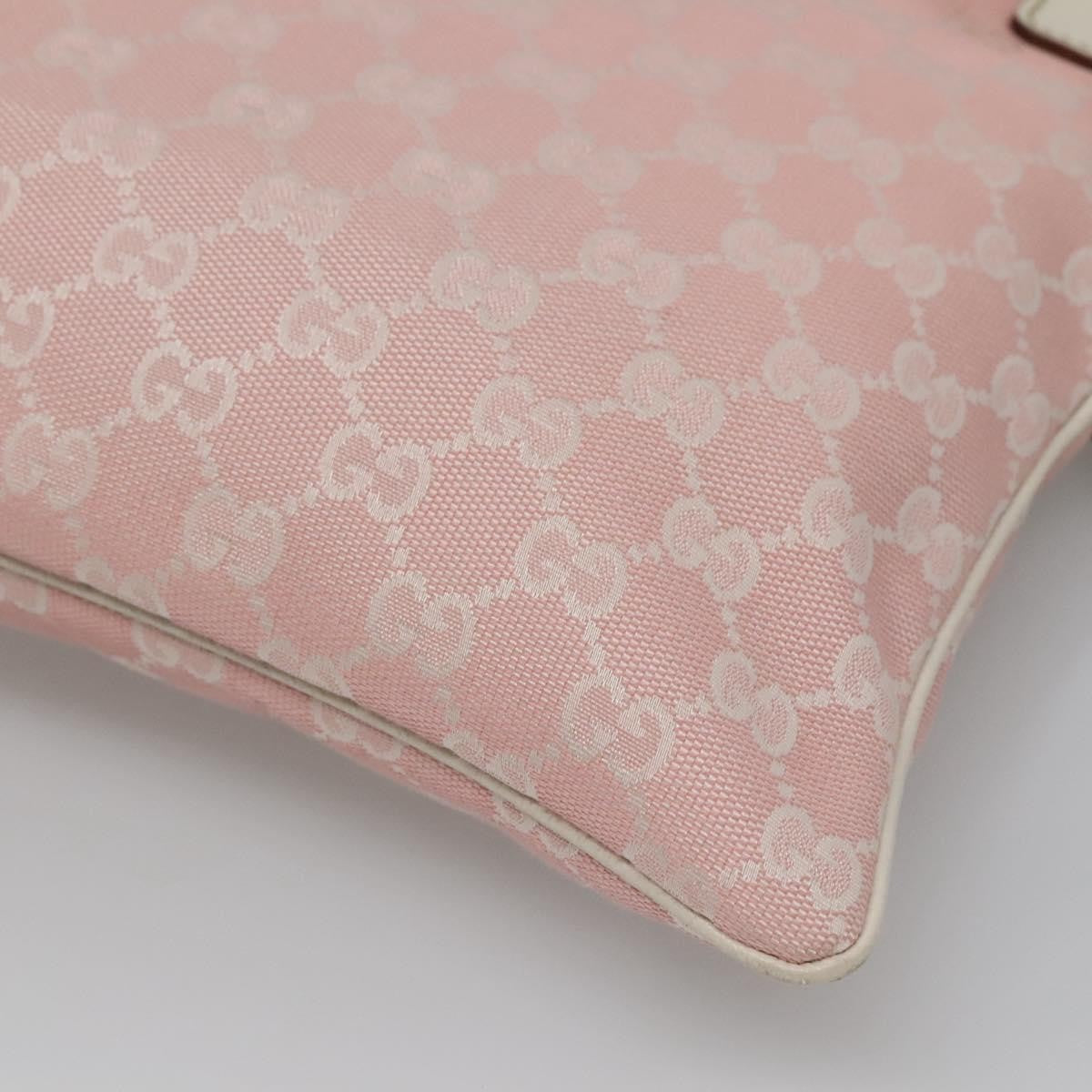 Gucci GUCCI GG Canvas Sherry Line Tote Bag Pink Silver 145809 Authentic 141943