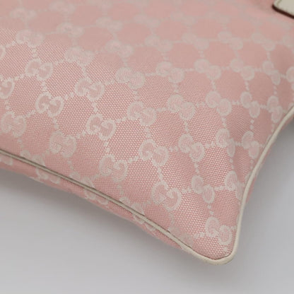 Gucci GUCCI GG Canvas Sherry Line Tote Bag Pink Silver 145809 Authentic 141943