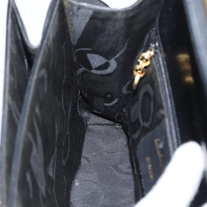 Salvatore Ferragamo Salvatore Ferragamo Gancini Hand Bag Leather 2way Black Gold Authentic ARZ228