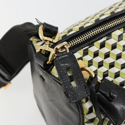 Prada PRADA Shoulder Bag Leather Yellow Gold Authentic bs35156