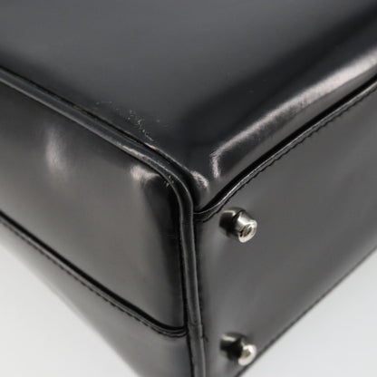 Gucci GUCCI Soho Hand Bag Patent Leather Black Silver 000 1274 0505 Authentic ep14495