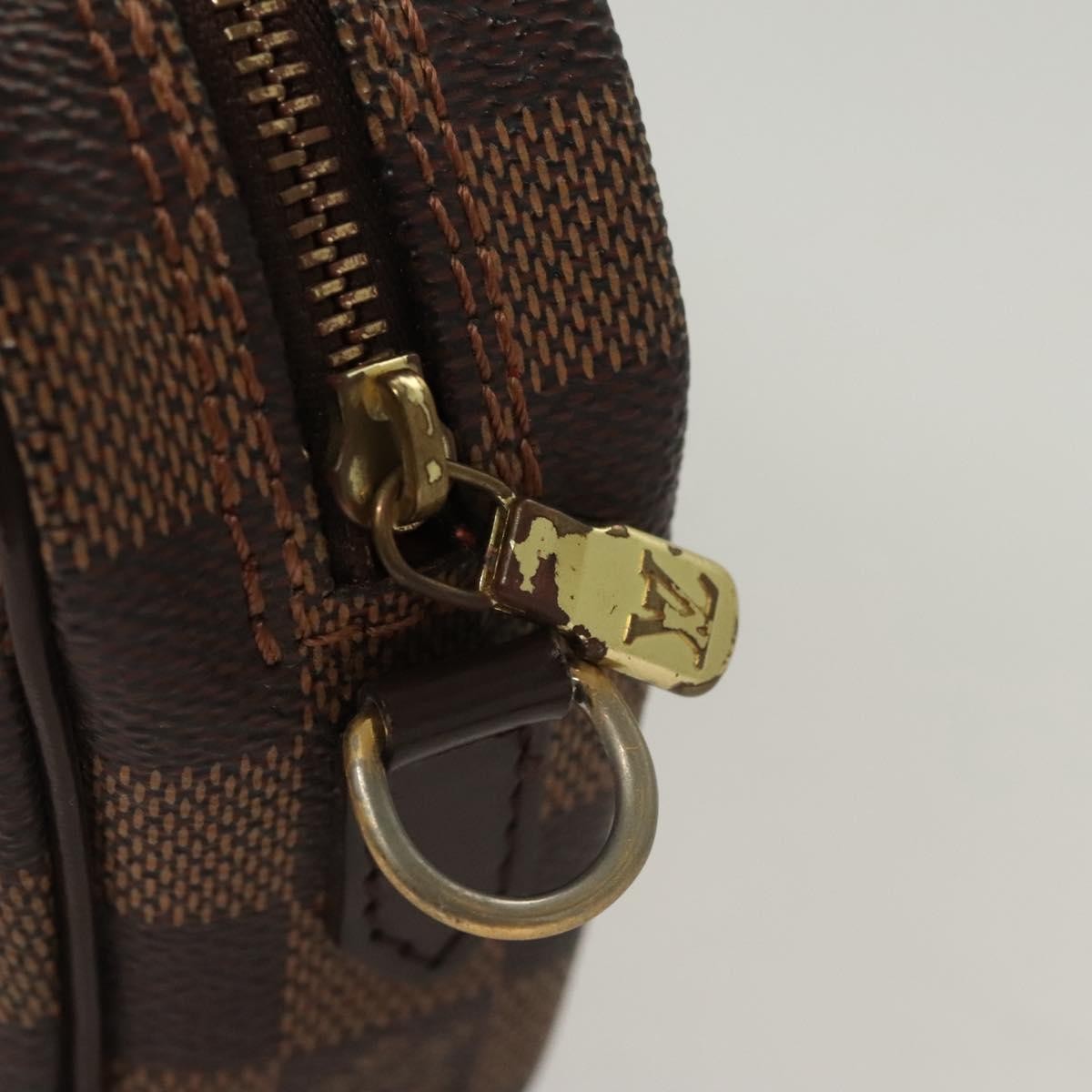 Louis Vuitton LOUIS VUITTON Damier Ebene Pochette Ipanema Shoulder Bag N51296 LV Authentic 120073