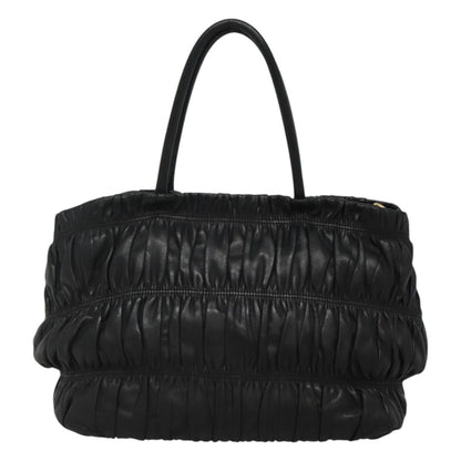 Prada PRADA Hand Bag Leather 2way Black Authentic hk2413