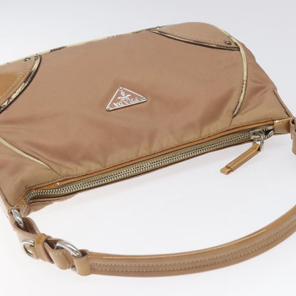 Prada PRADA Shoulder Bag Nylon Beige Authentic EC614