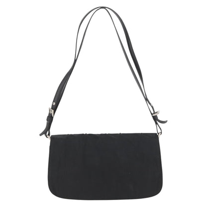 Prada PRADA Shoulder Bag Nylon Black Silver Authentic YKZ1095A