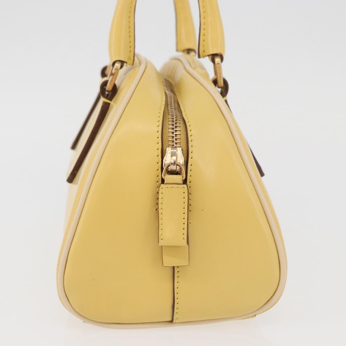 Prada PRADA Hand Bag Leather Yellow Gold Authentic mr2207