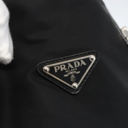 Prada PRADA Tote Bag Nylon Black Silver Authentic 160717