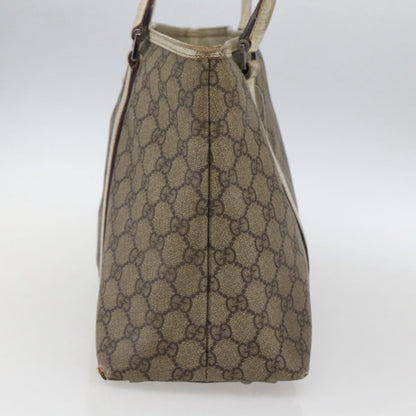 Gucci GUCCI GG Supreme Tote Bag PVC Beige Silver 114595 Authentic BA10796