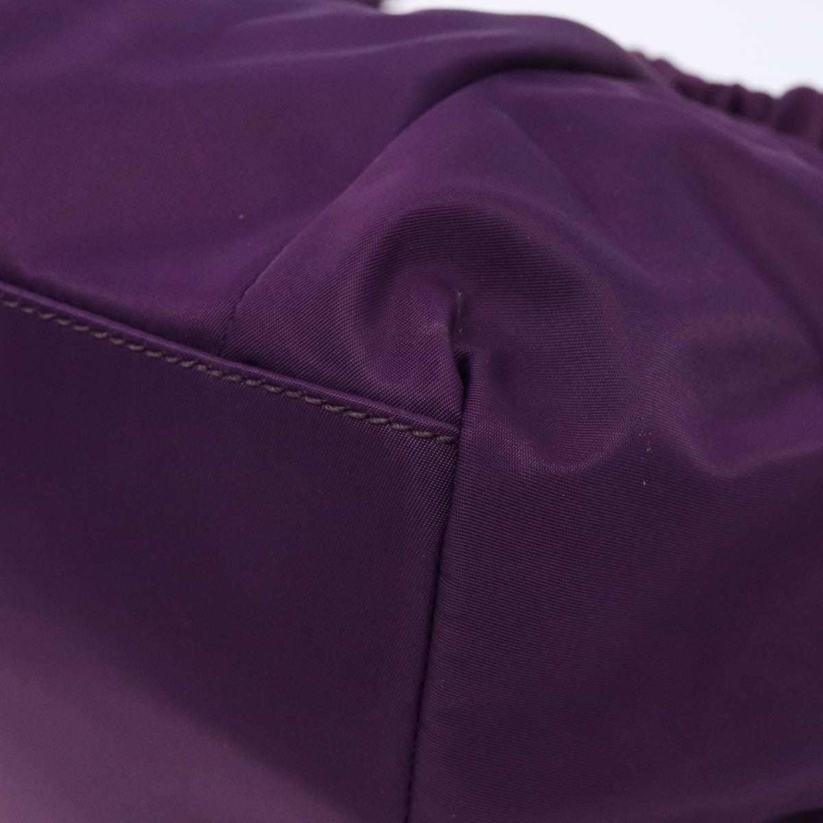 Salvatore Ferragamo Salvatore Ferragamo Vala Shoulder Bag Nylon Purple Gold Authentic 141527