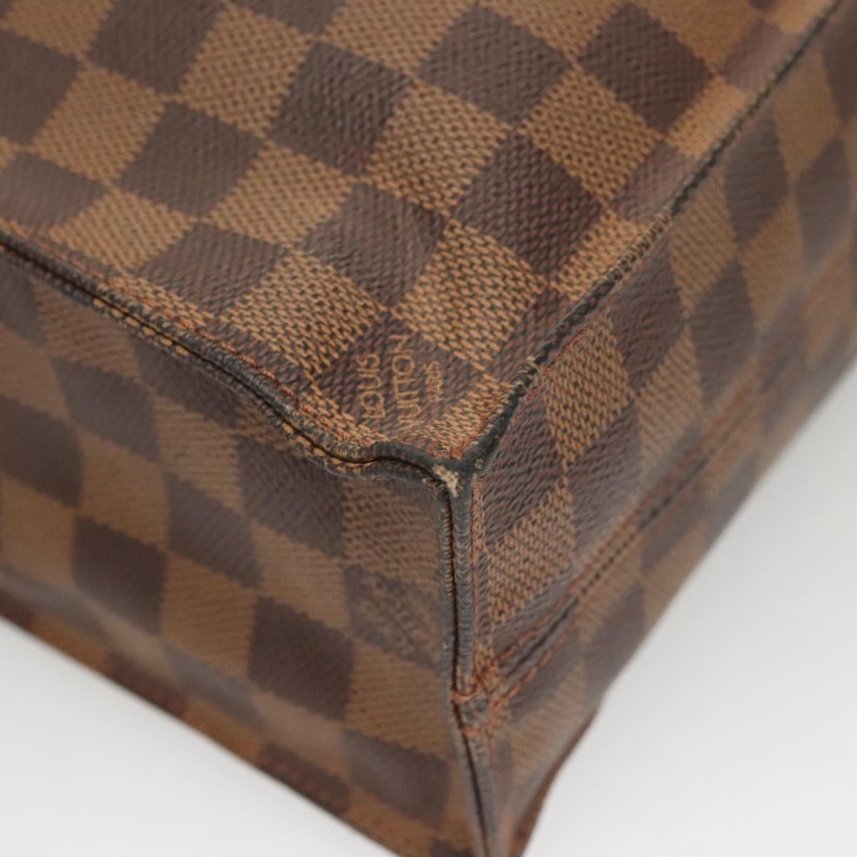 Louis Vuitton LOUIS VUITTON Damier Ebene Sac Plat Hand Bag N51140 LV Authentic 118710