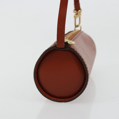 Louis Vuitton LOUIS VUITTON Epi Soufflot Pouch Accessory Pouch Brown LV Authentic BA12310A Bag